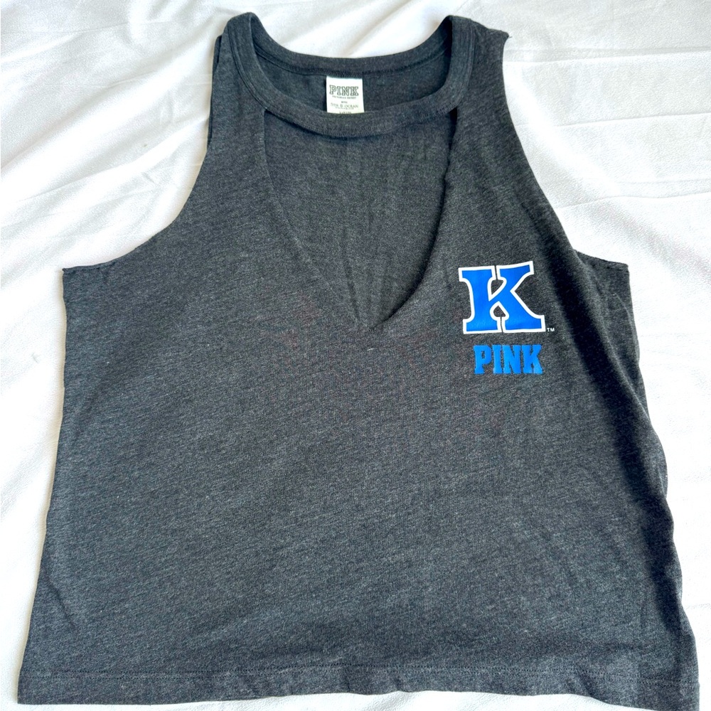 PINK‎ University of Kentucky Tee Shirt Sexy Wildcats Small go big blue ball tank